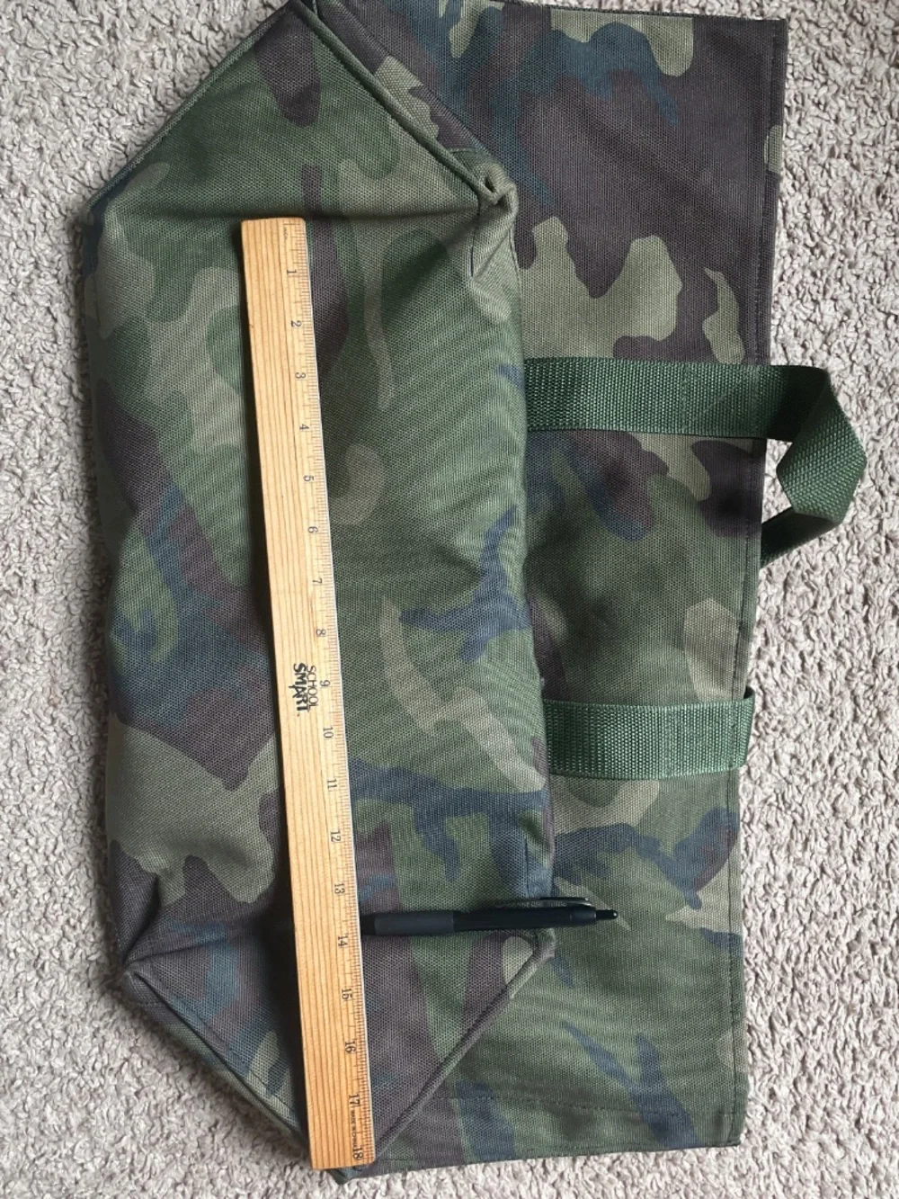 L. L. Bean XL Tote Bag Army Camo Fatigue Green